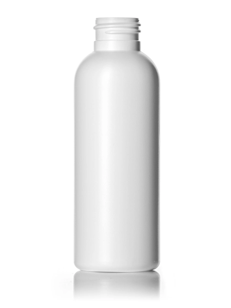 4 oz White HDPE Plastic Royalty Round Bottle – B353