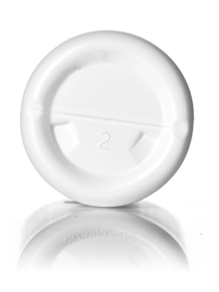 4 oz White HDPE Plastic Royalty Round Bottle – B353