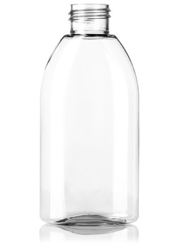 4 oz clear PET plastic capri oval bottle with 24-410 neck finish