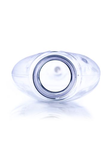 4 oz clear PET plastic capri oval bottle with 24-410 neck finish