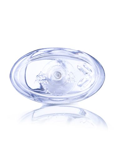 4 oz clear PET plastic capri oval bottle with 24-410 neck finish