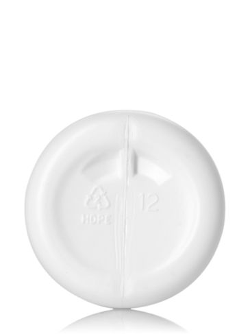 4 oz white HDPE plastic bullet round bottle with 24-410 neck finish