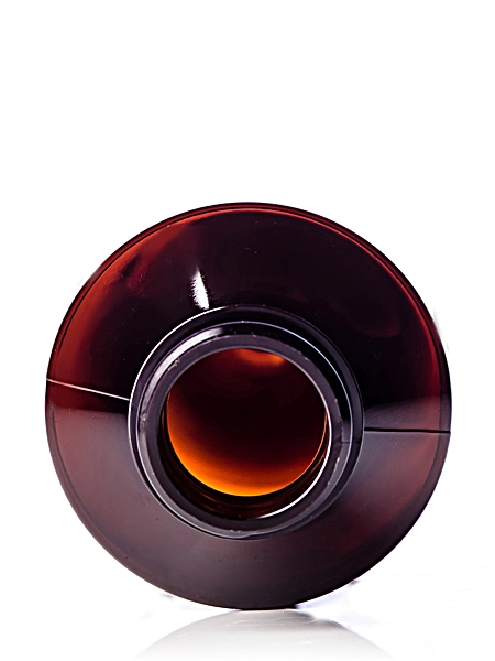 4 oz Amber PET Plastic Modern Round Bottle – B356A
