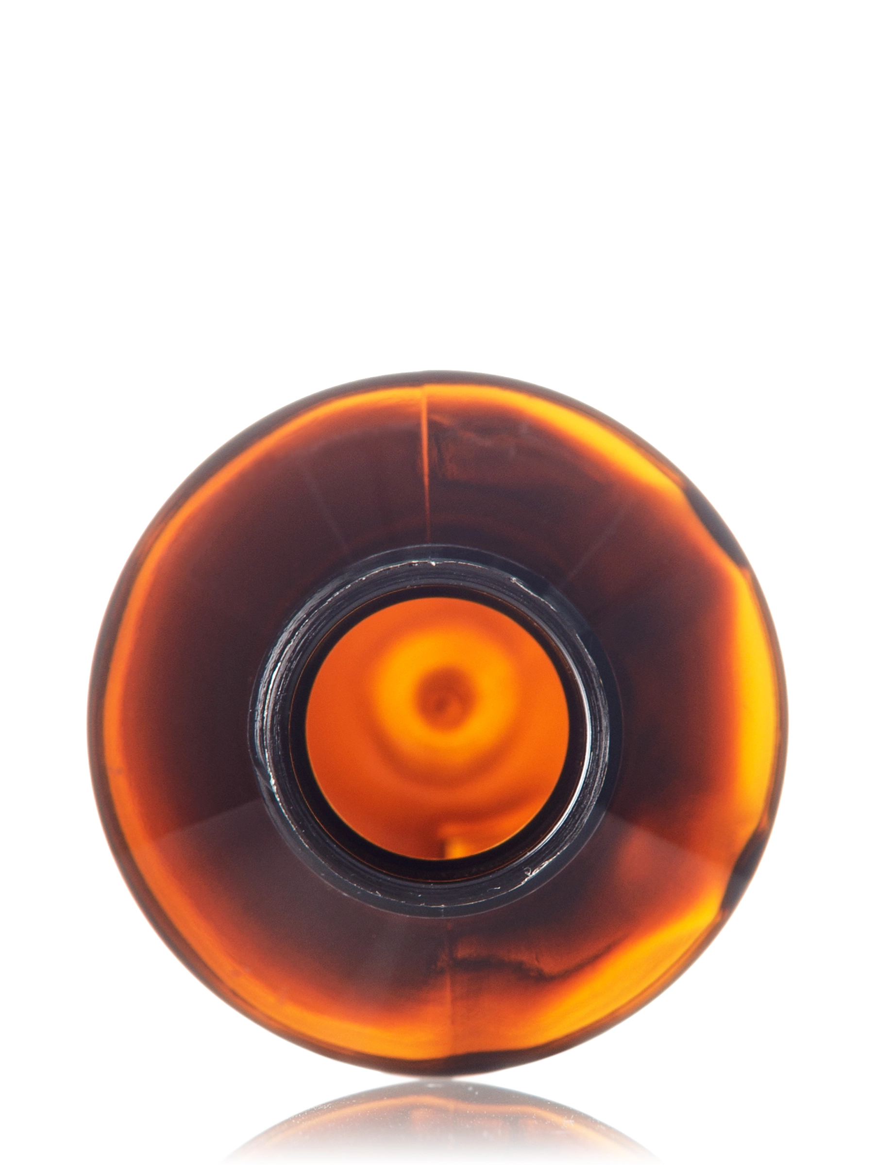 4 oz Amber PET Plastic Modern Round Bottle – B356AM