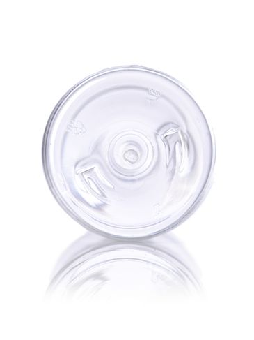 4 oz clear PET plastic modern round bottle with 24-410 neck finish