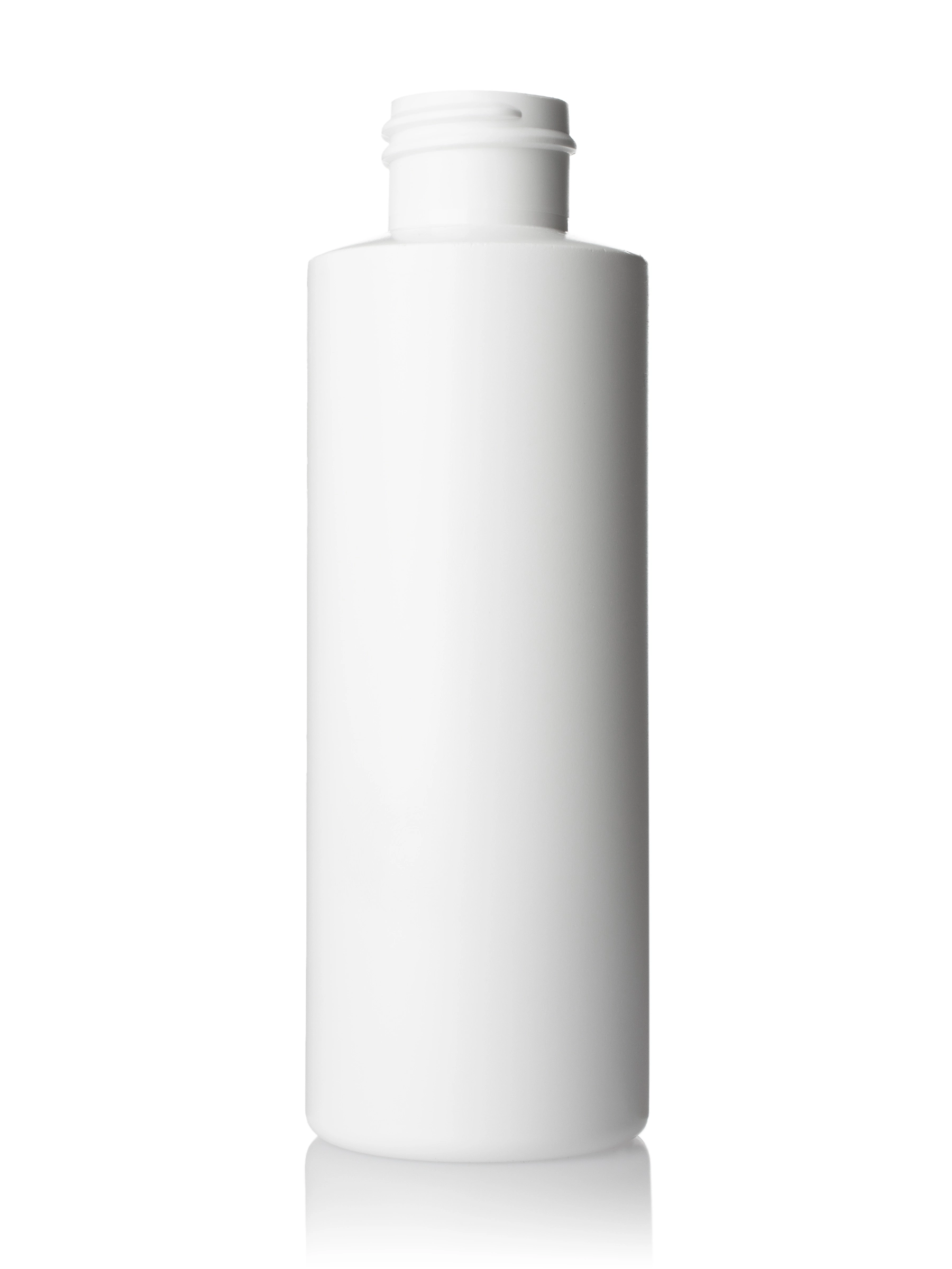 4 oz White HDPE Plastic Cylinder Round Bottle – B359