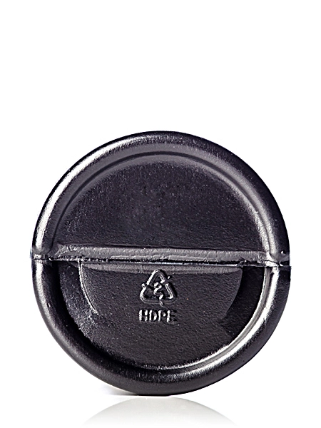 2 oz Black HDPE Plastic Diamond Round Bottle – B366B