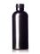 2 oz black HDPE plastic diamond round bottle with 20-410 neck finish