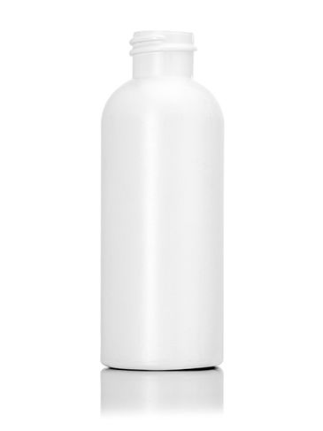 2 oz white HDPE plastic diamond round bottle with 20-410 neck finish