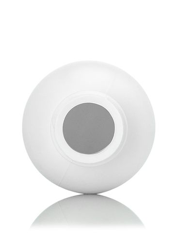 2 oz white HDPE plastic diamond round bottle with 20-410 neck finish