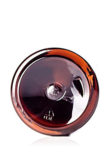 50 mL amber PET plastic cylinder round bottle with 20-410 neck finish
