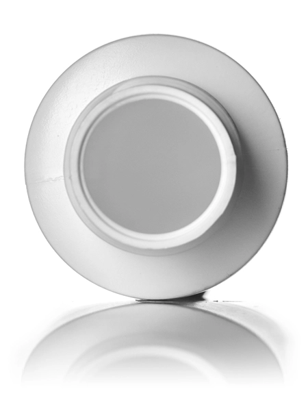 2 oz White HDPE Plastic Cylinder Round Bottle – B369