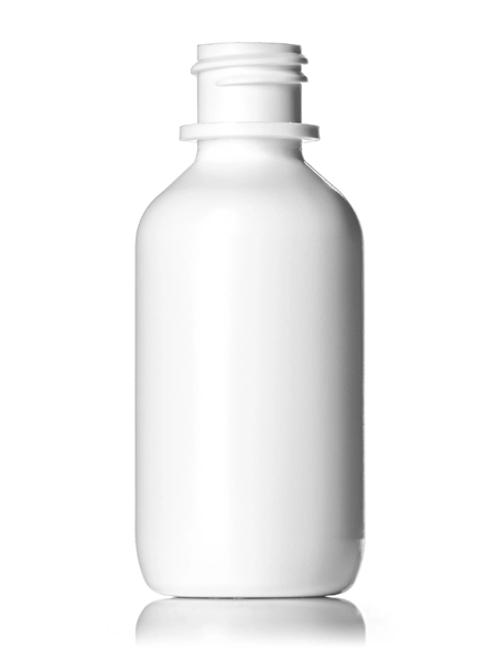 2 oz White LDPE Plastic Boston Round Bottle – B373