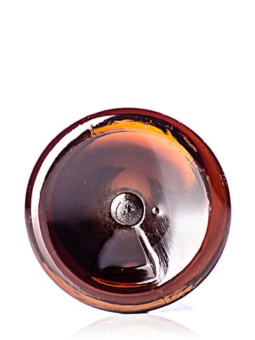 2 oz amber PET plastic boston round bottle with 20-410 neck finish