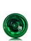 2 oz green PET plastic boston round bottle with 20-410 neck finish