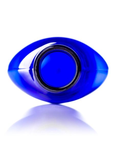 2 oz Cobalt Blue PET Plastic Cosmo Oval Bottle – B377B