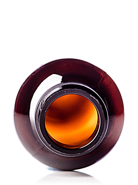 2 oz Amber PET Plastic Cosmo Round Bottle – B379AM