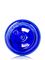 2 oz cobalt blue PET plastic cosmo round bottle with 20-410 neck finish