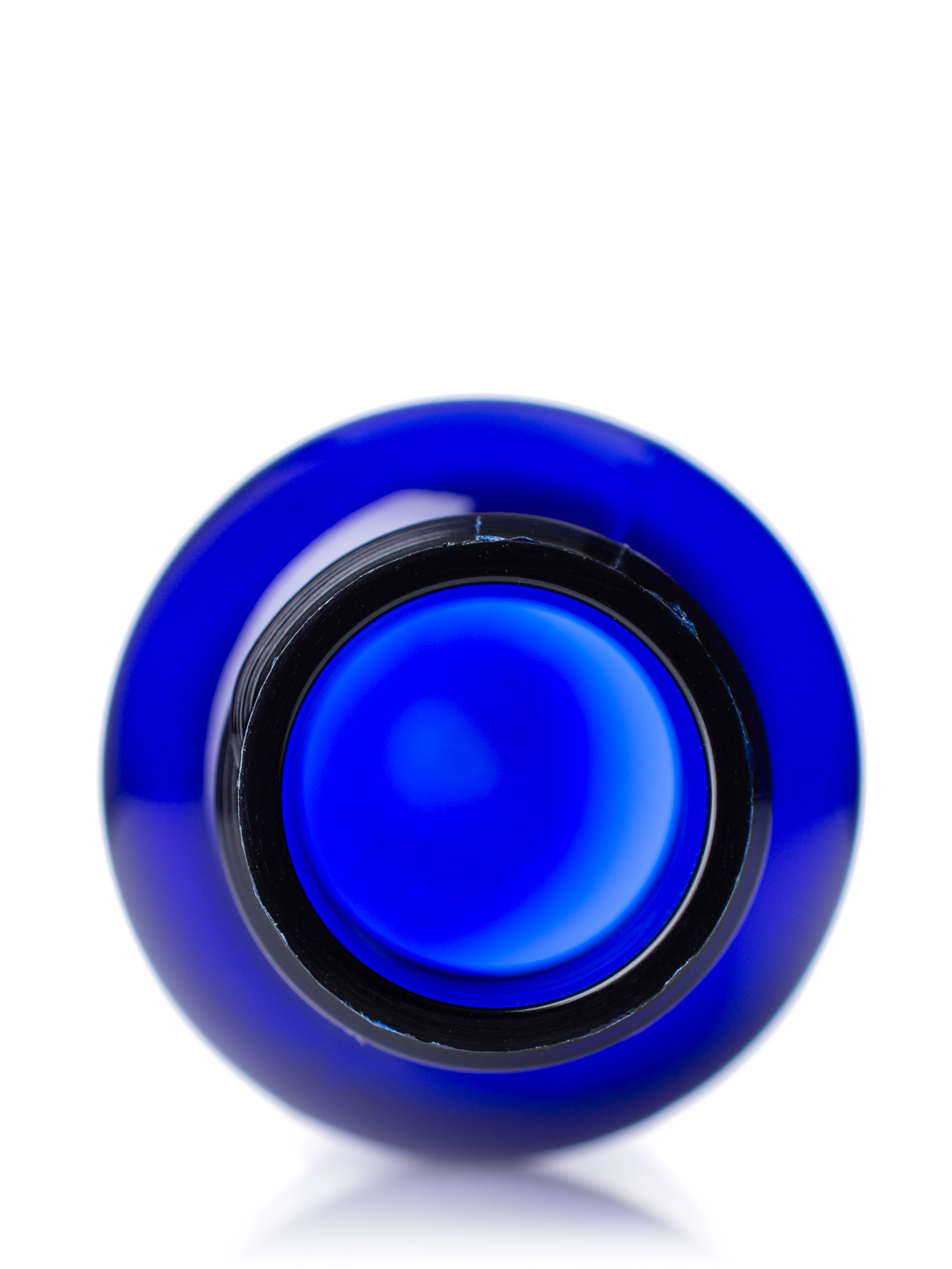 2 oz Cobalt Blue PET Plastic Cosmo Round Bottle – B379BL