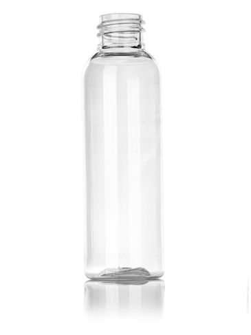 2 oz clear PET plastic cosmo round bottle with 20-410 neck finish