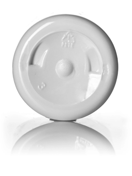 2 oz White PET Plastic Cosmo Round Bottle – B379W