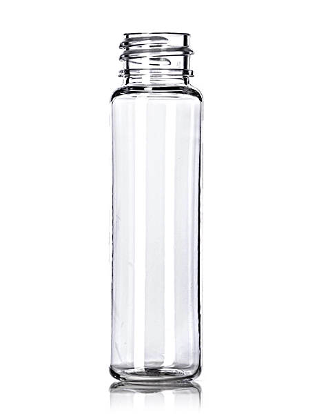 1 oz Clear PET Plastic Heavy Gram Weight Slim Cylinder Round Bottle – B390