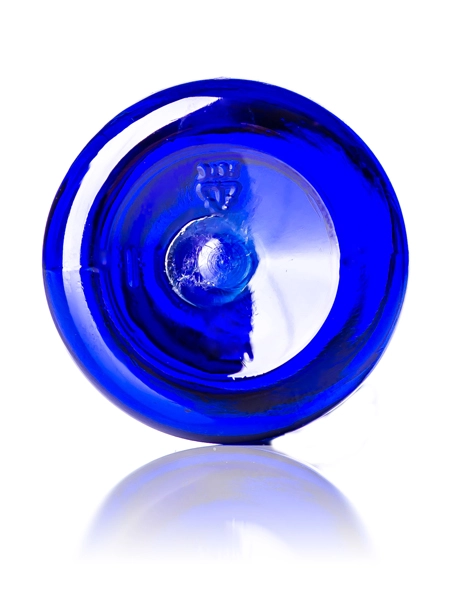 1 oz Cobalt Blue PET Plastic Slim Cylinder Round Bottle – B391