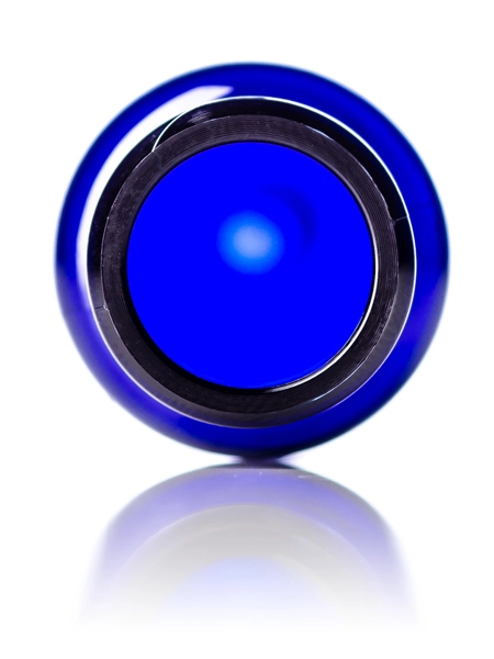 1 oz Cobalt Blue PET Plastic Slim Cylinder Round Bottle – B391