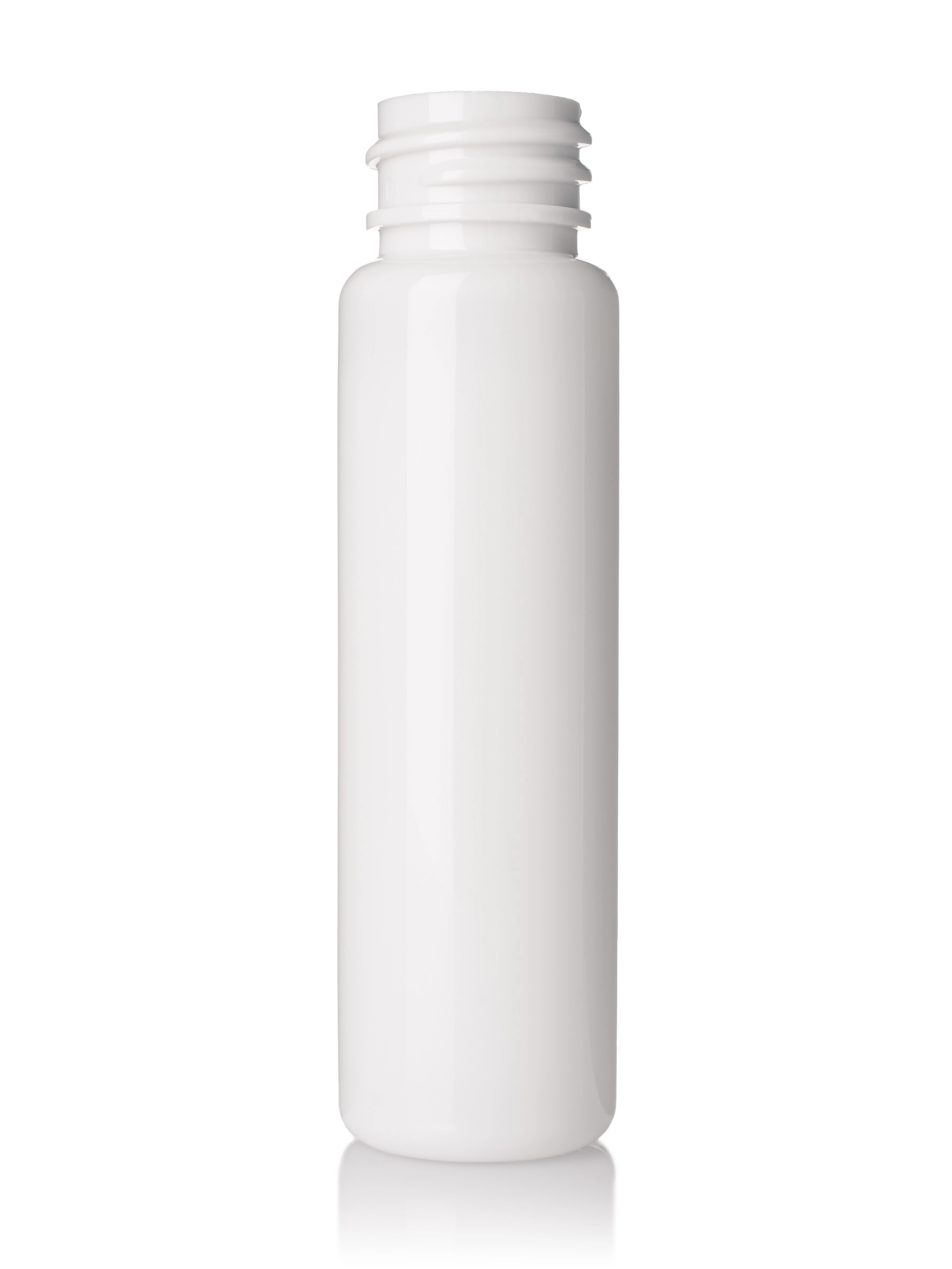1 oz White PET Plastic Slim Cylinder Round Bottle – B391WH