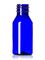 1 oz cobalt blue PET plastic modern round bottle with 20-410 neck finish