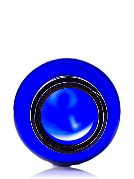 1 oz Cobalt Blue PET Plastic Boston Round Bottle – B399