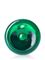 1.5 oz green PET plastic boston round bottle with 20-410 neck finish