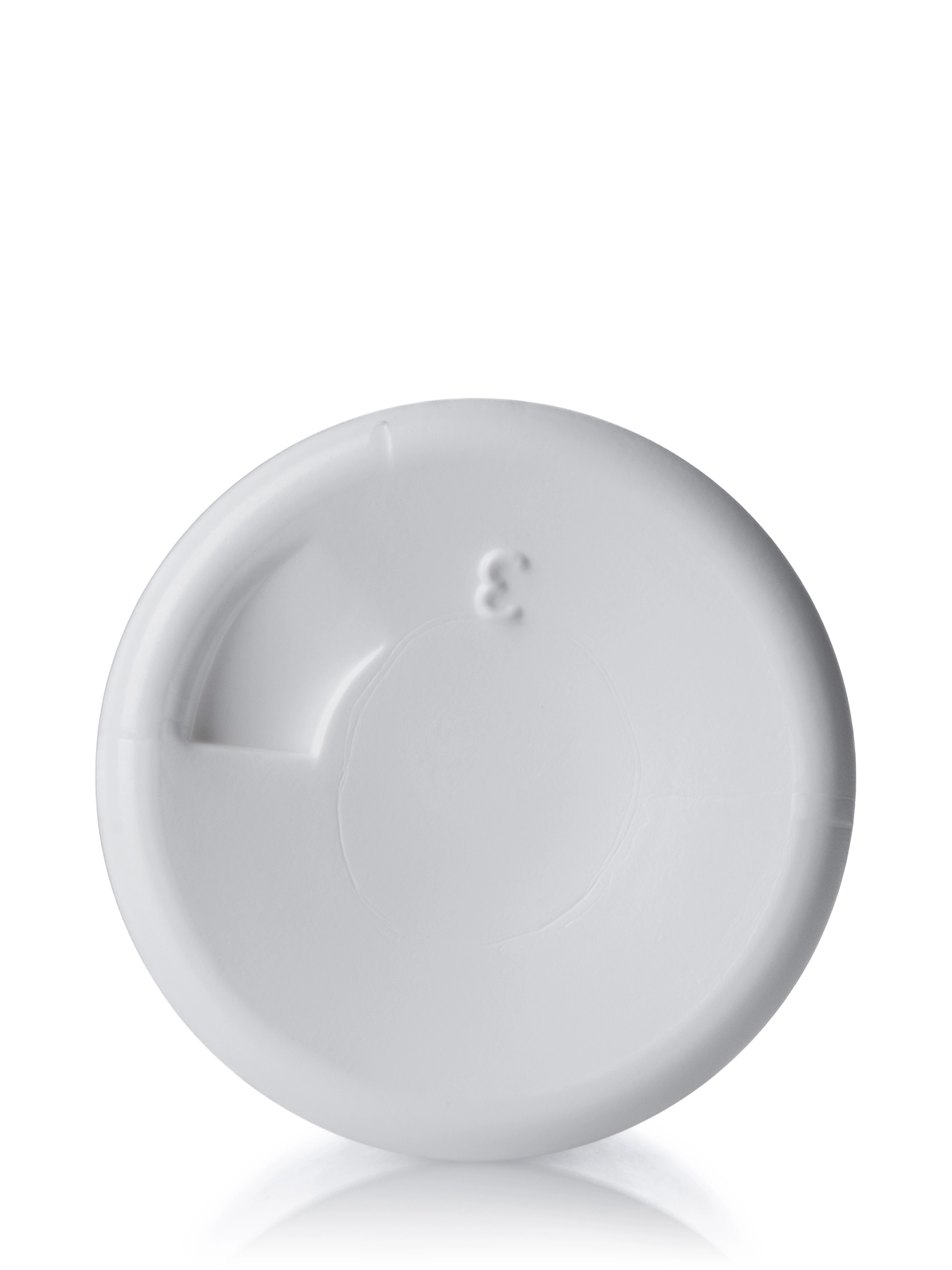 1 oz White HDPE Plastic Cylinder Round Bottle – B407WH