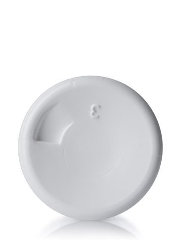 1 oz white HDPE plastic cylinder round bottle with 20-410 neck finish