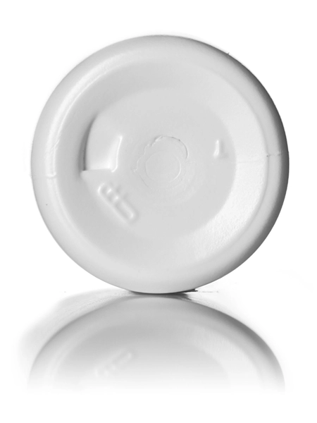 1 oz White HDPE Plastic Cylinder Round Bottle – B413