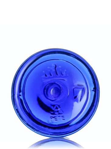 1 oz cobalt blue PET plastic bullet bottle with 20-410 neck finish