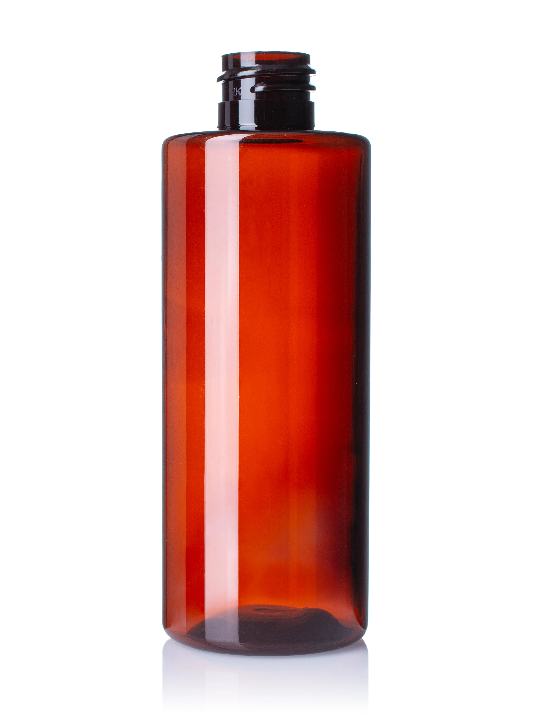 4 oz Amber PET Plastic Cylinder Round Bottle – B426AM