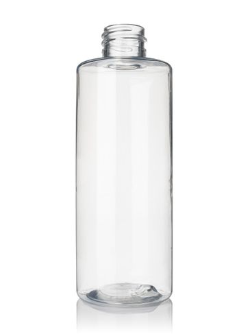 4 oz clear PET plastic cylinder round bottle with 20-410 neck finish