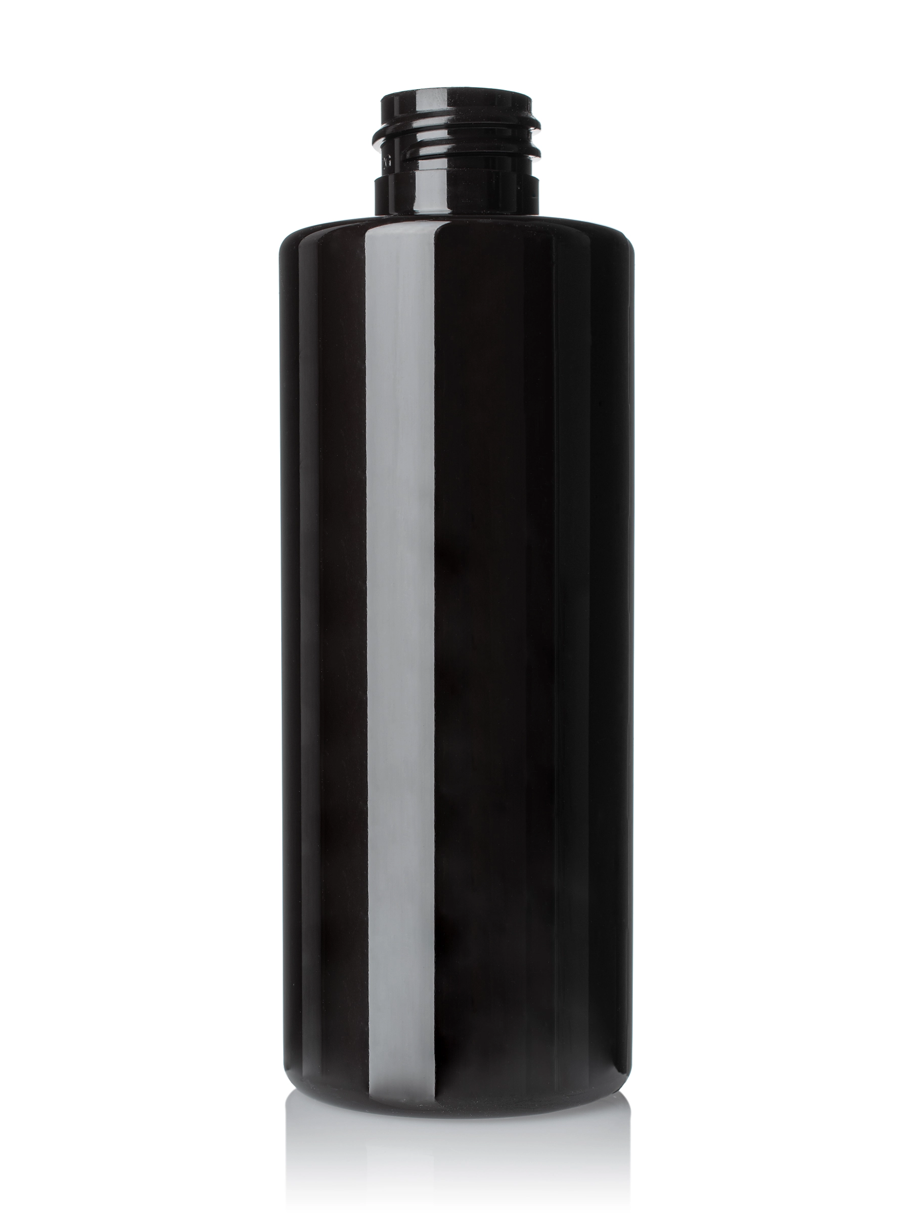 4 oz Dark Amber PET Plastic Cylinder Round Bottle – B426DA