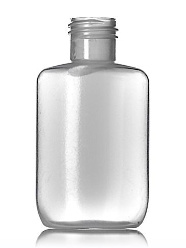 1/2 oz natural-colored LDPE plastic oval bottle with 15-415 neck finish