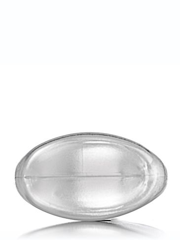 1/2 oz natural-colored LDPE plastic oval bottle with 15-415 neck finish