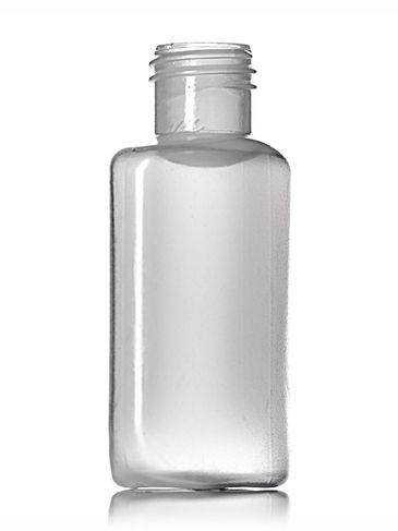 1/2 oz natural-colored LDPE plastic oval bottle with 15-415 neck finish