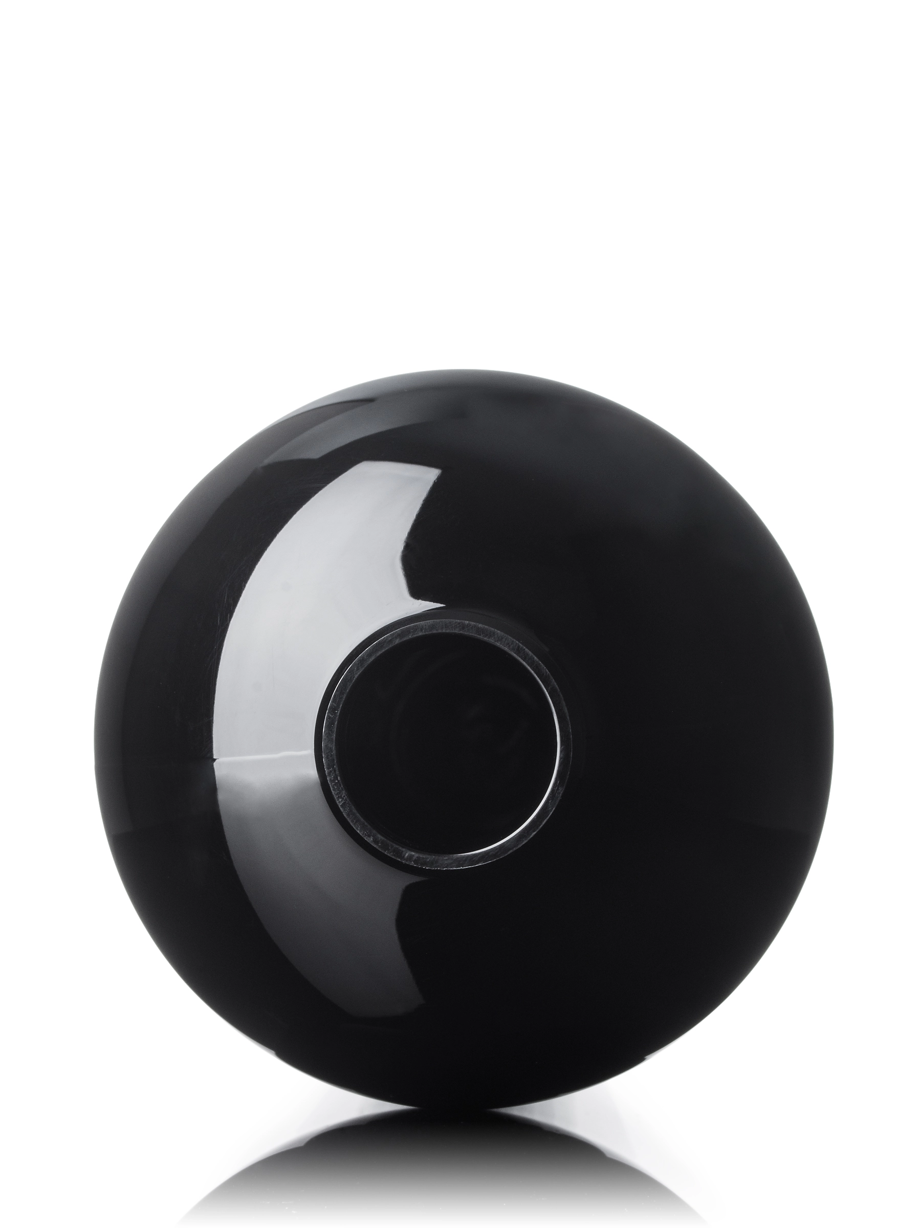 32 oz Black PET Plastic Boston Round Bottle – B433BK