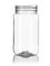 8 oz clear PET plastic spice bottle with 53-485 neck finish