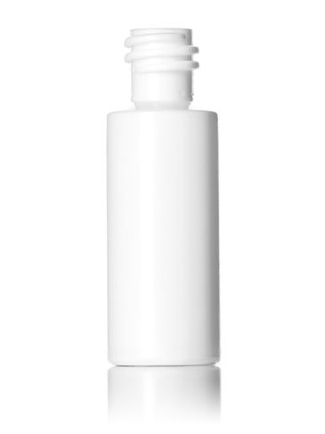 3 cc white LDPE plastic cylinder round bottle with 8-425 neck finish