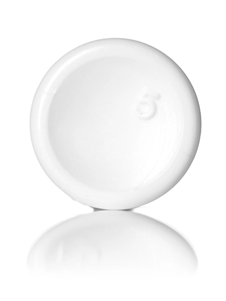 3 cc White LDPE Plastic Cylinder Round Bottle – B450