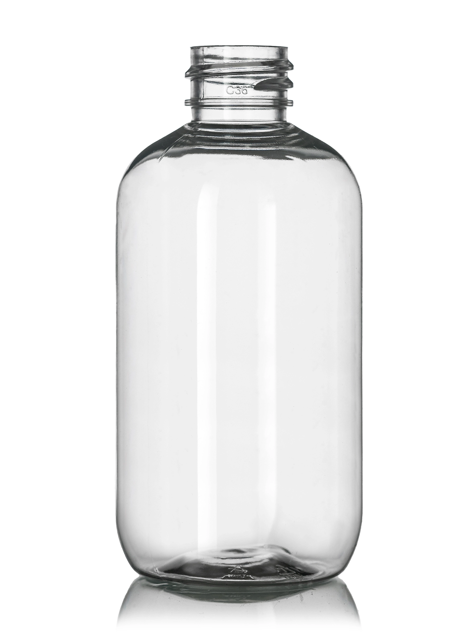 3 oz Clear PET Plastic Boston Round Bottle – B456CL