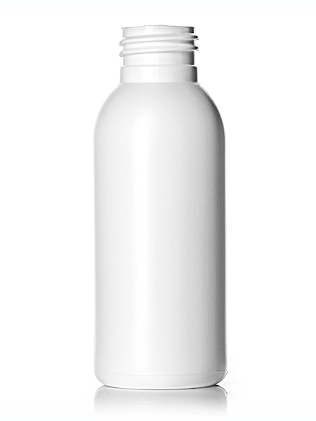 3 oz White HDPE Plastic Imperial Round Bottle – B457W