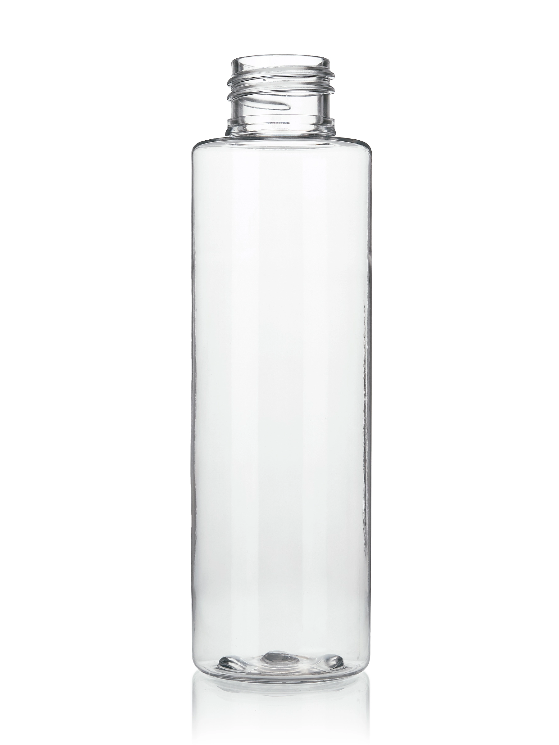 125 ml Clear PET Plastic Cylinder Round Bottle – B458CL