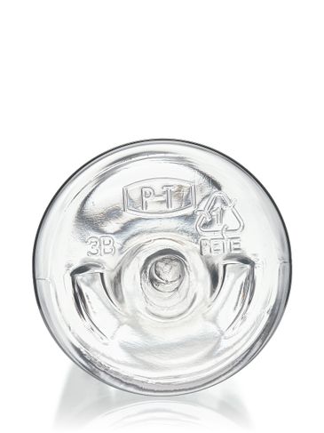 125 mL clear PET plastic cylinder round bottle with 24-410 neck finish